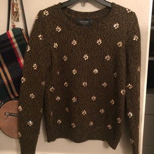 Banana Republic jeweled wool sweater